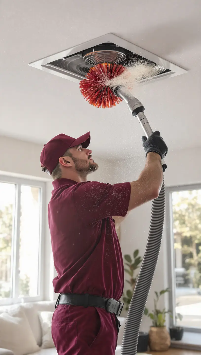 Energy-saving HVAC system performance after professional air vent cleaning service in Pearland Texas