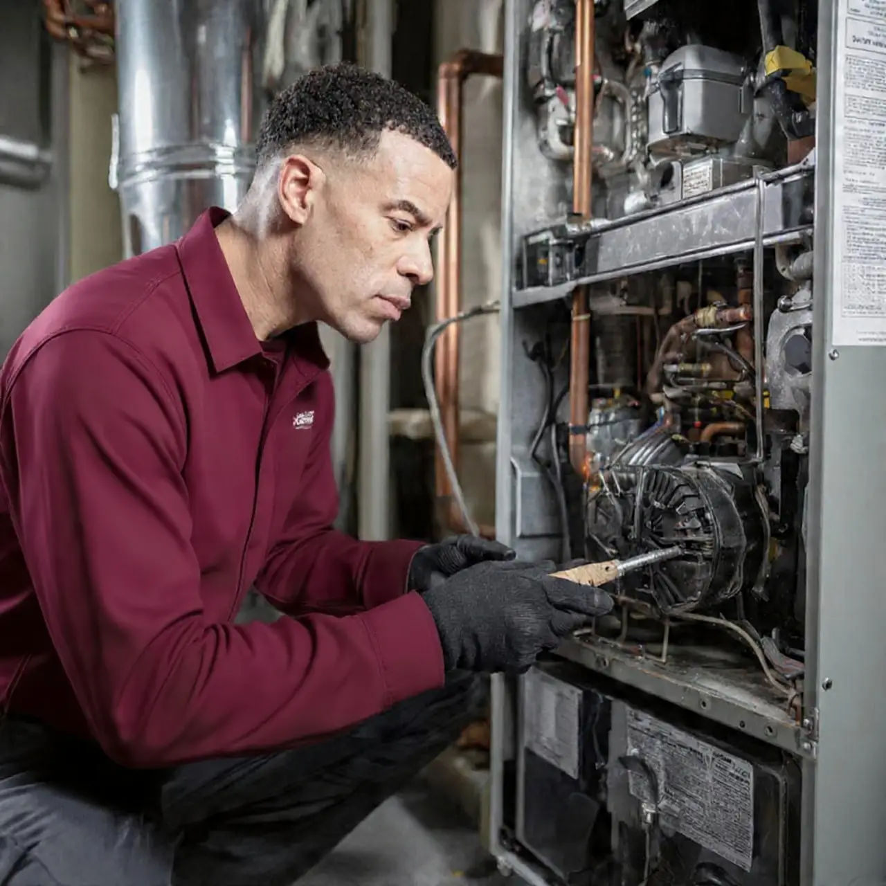 Routine furnace cleaning service helping extend equipment life in Pearland Texas